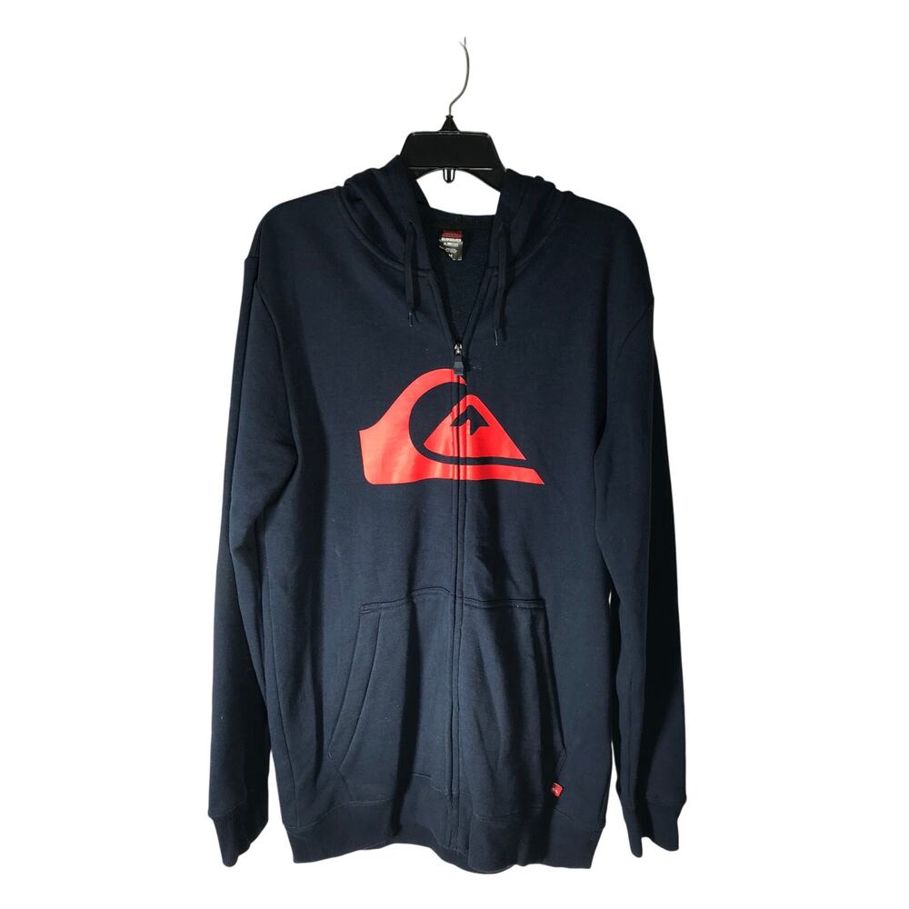 Quiksilver Hoodie Medium Mens Long Sleeve Fleece Dry Flight Cotton Polyester
